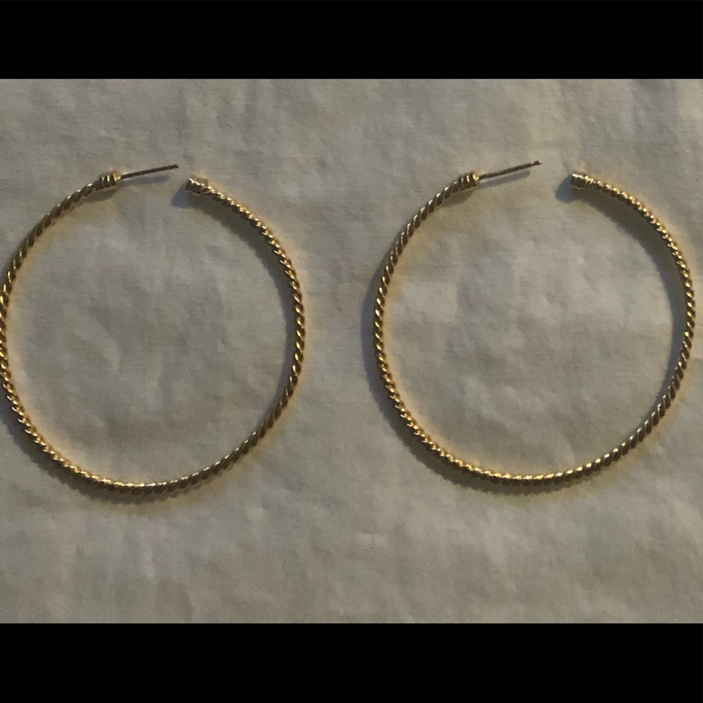 Gold plated hoop earrings
